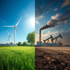 Green Energy vs Fossil Fuels