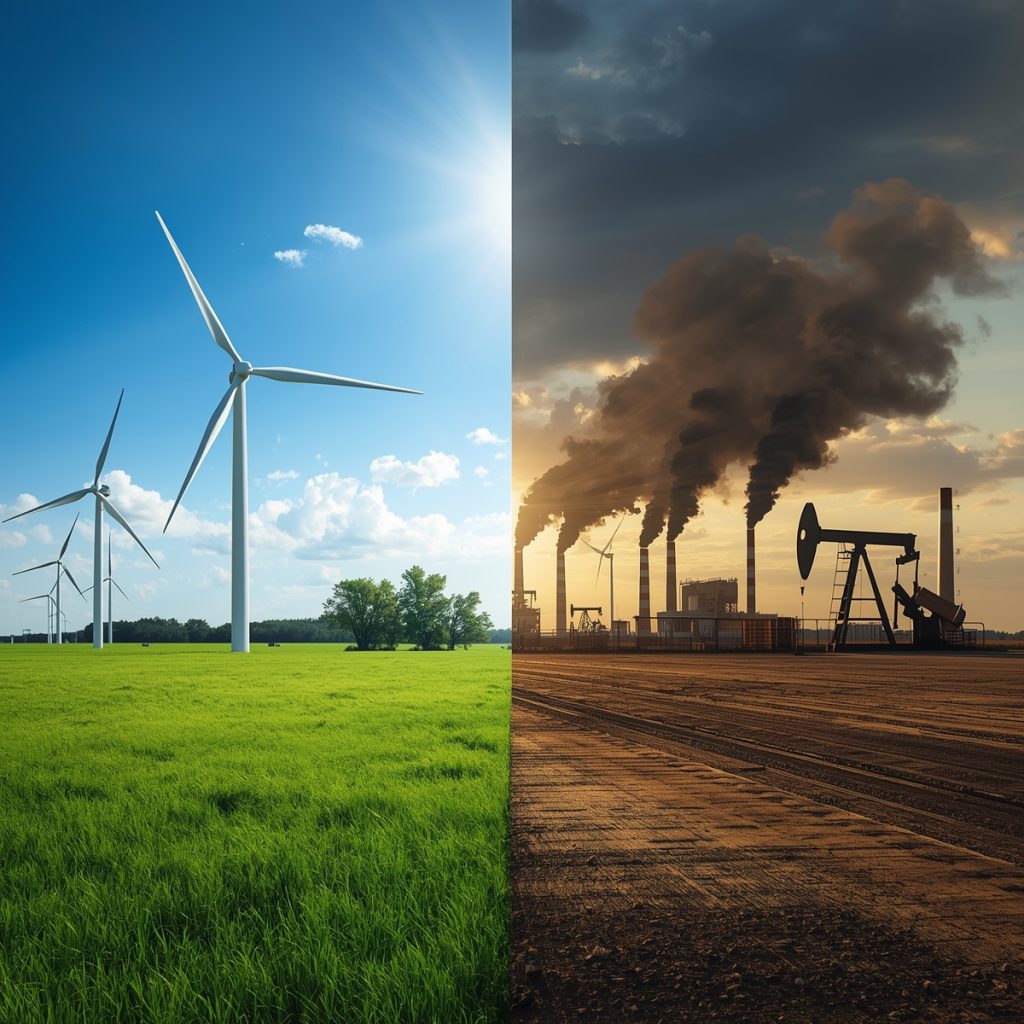 Green Energy vs Fossil Fuels